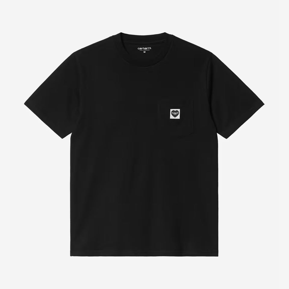 SS Pocket Heart Tee Black
