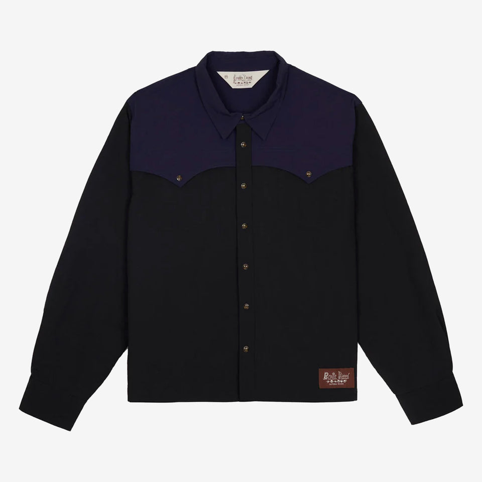 Nylon Western Shirt Black