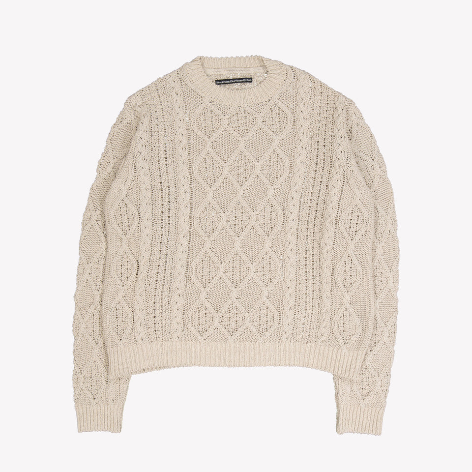 Cable Knitted Sweater Beige