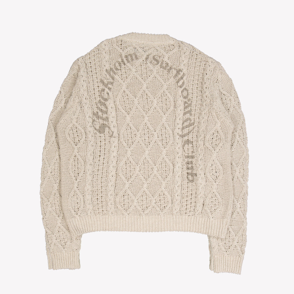 Cable Knitted Sweater Beige
