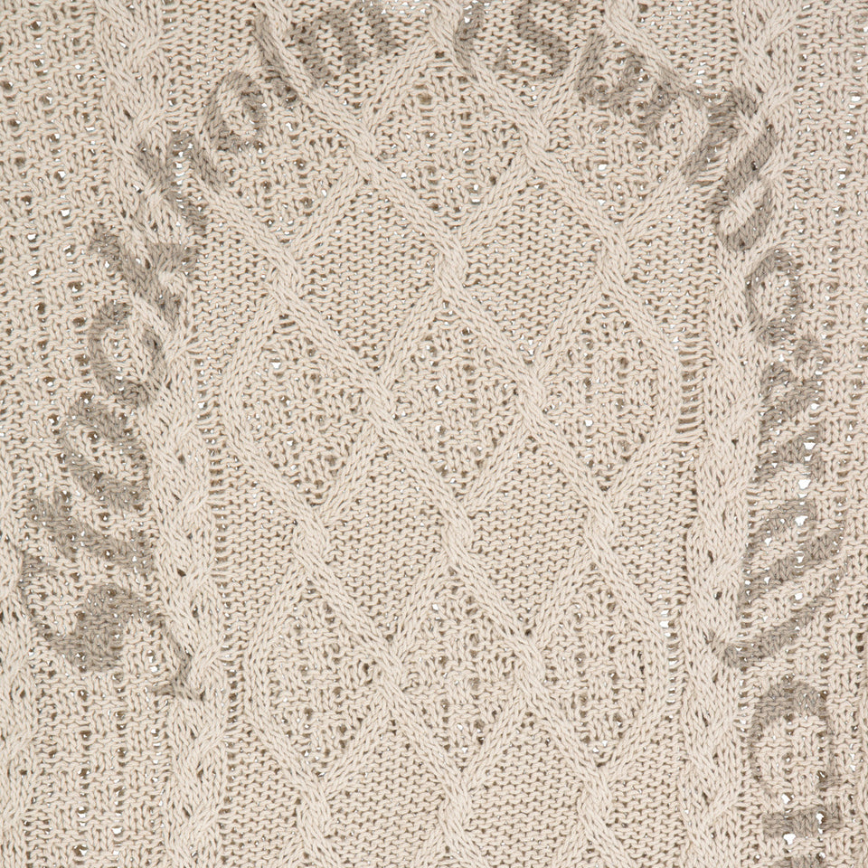 Cable Knitted Sweater Beige