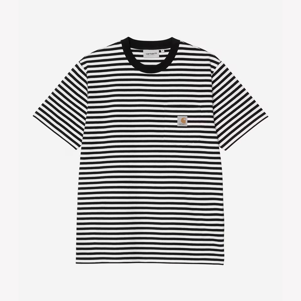 S/S Ezra Pocket T-Shirt Stripe Black