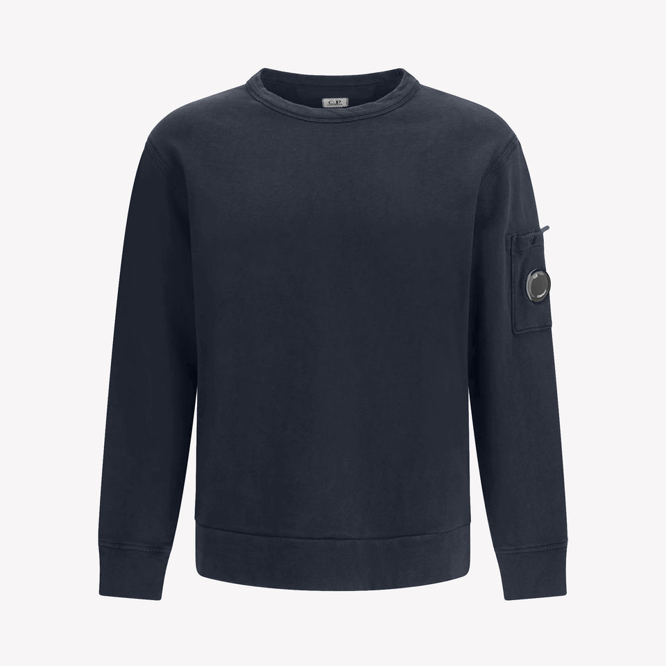 Sweatshirt Crewneck in Malfile Fleece Navy