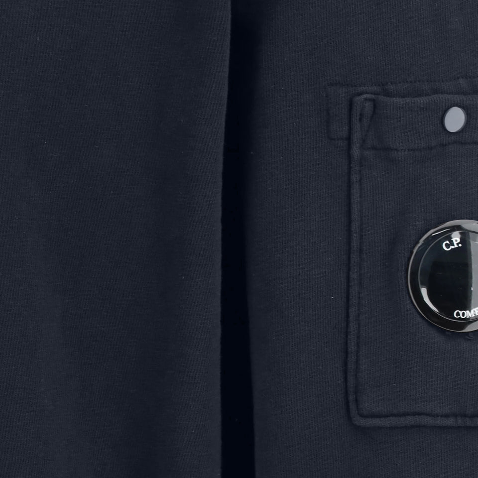 Sweatshirt Crewneck in Malfile Fleece Navy