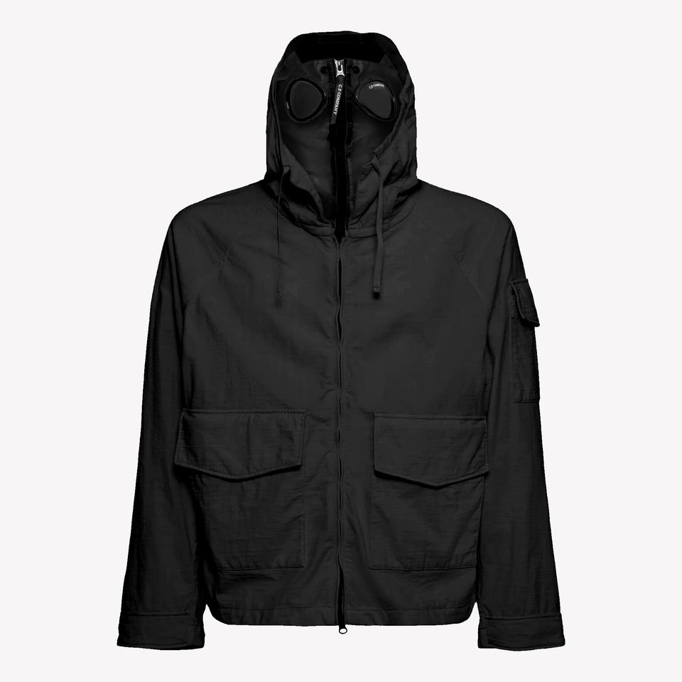 Knitted Nylon Jersey Explorer Jacket Black