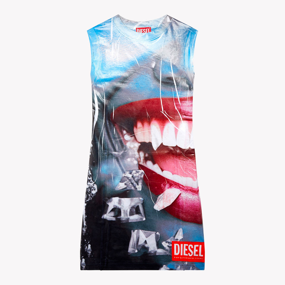 MINI DRESS WITH CLOSE-UP FACE PRINT