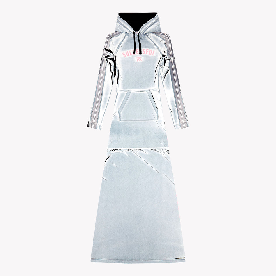 HOODIE DRESS WITH OVERPRINT
