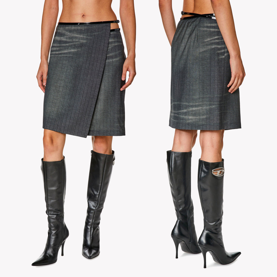 FADED PINSTRIPE SKIRT