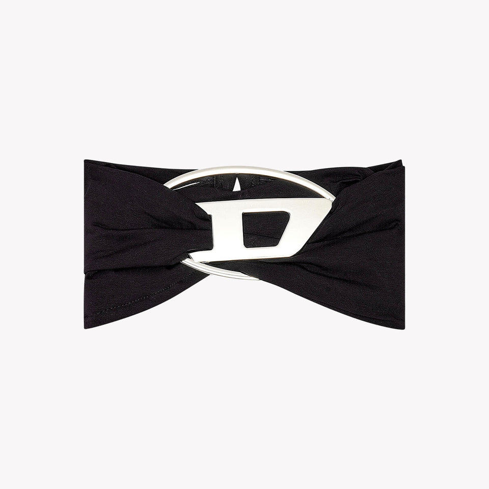TUBE TOP WITH GIANT LOGO BLACK