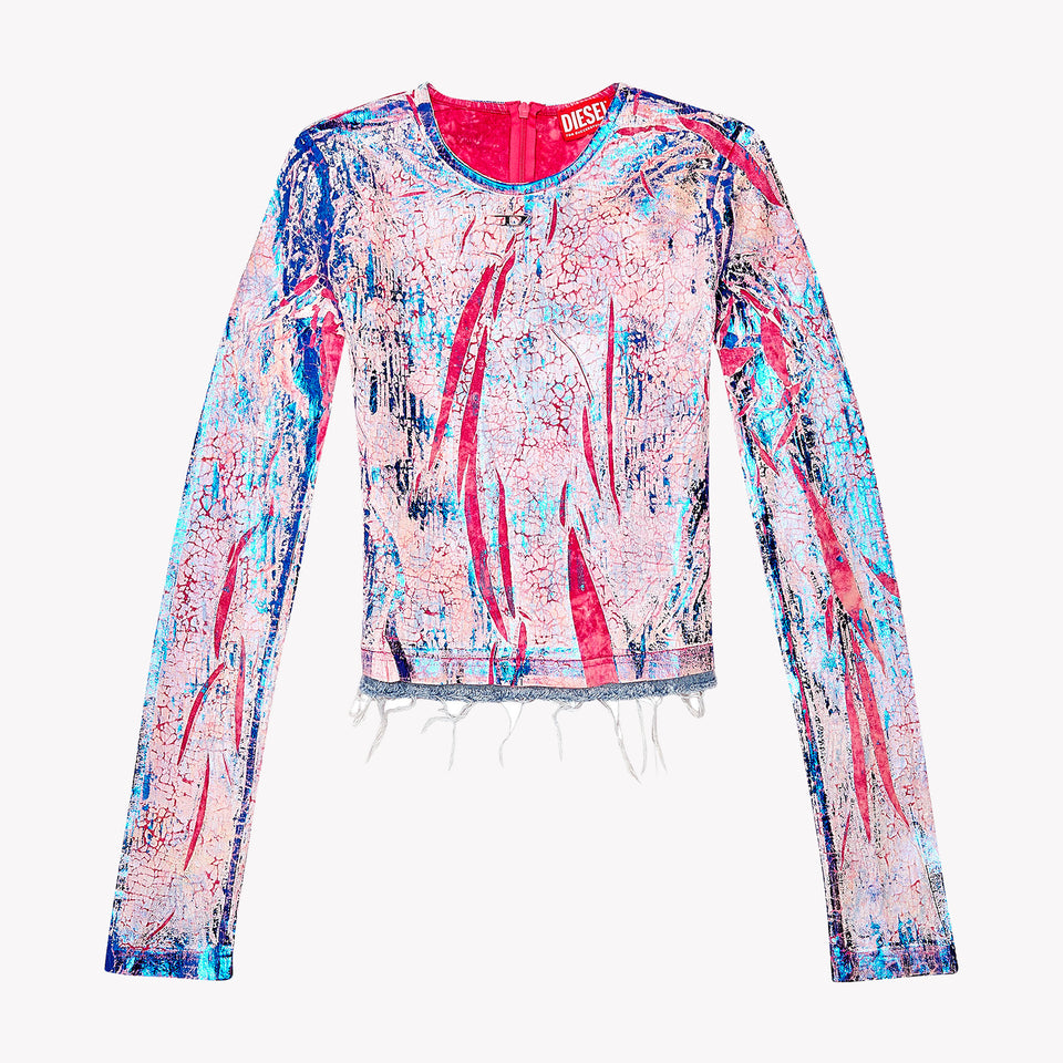 OVERPRINTED JERSEY TOP