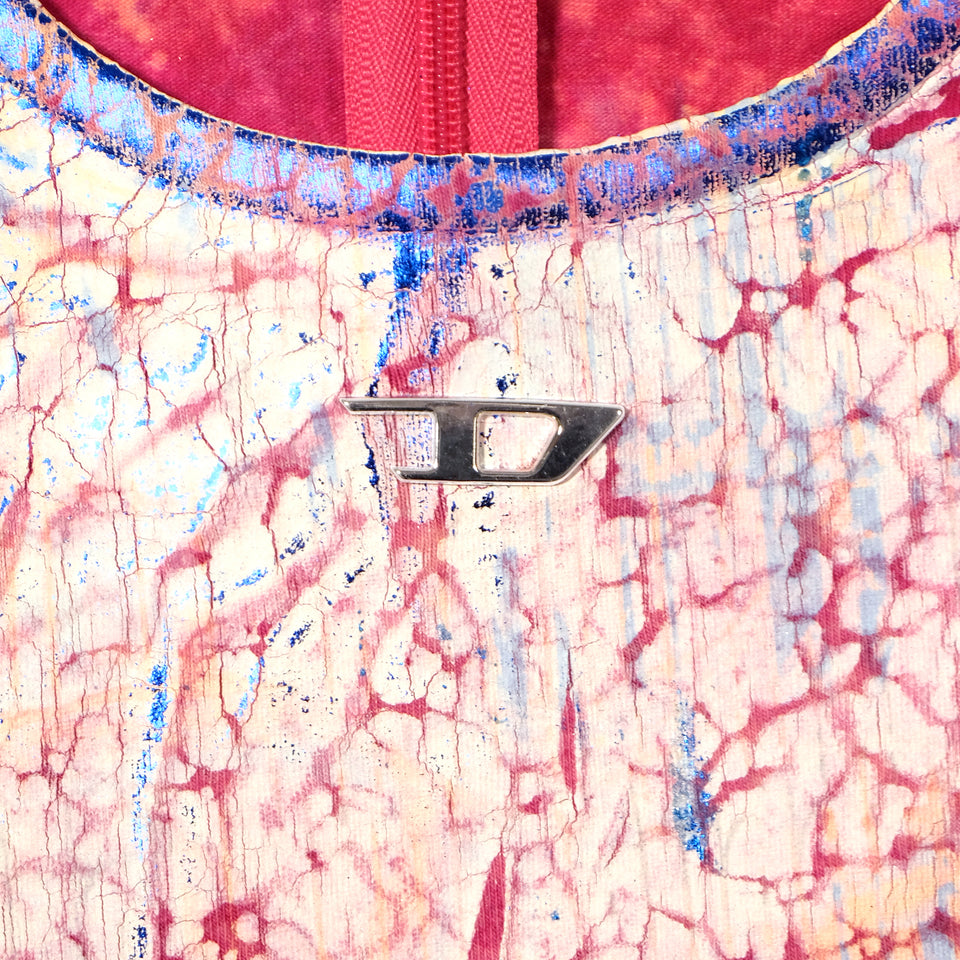 OVERPRINTED JERSEY TOP
