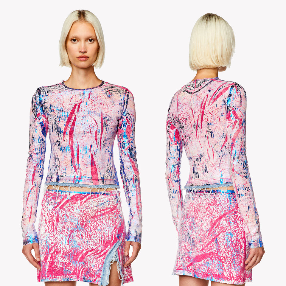 OVERPRINTED MINI SKIRT