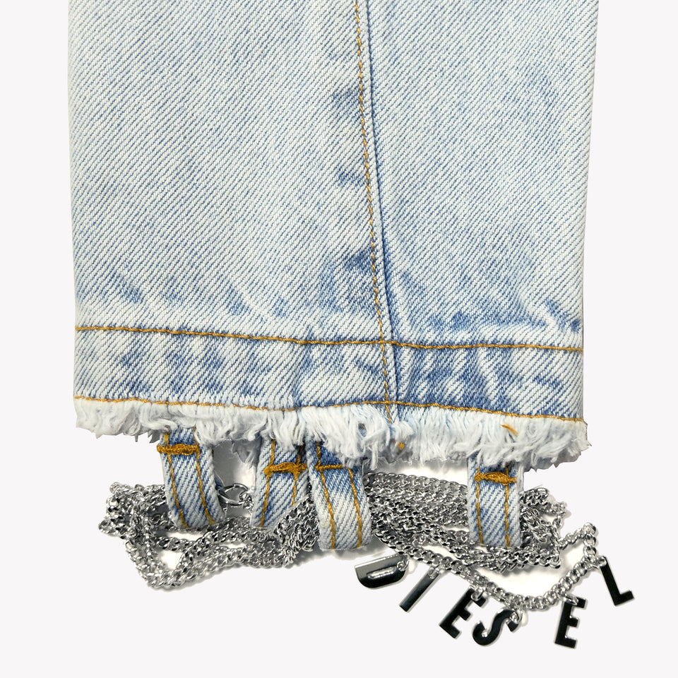 CROPPED DENIM JACKET WITH CHAIN DETAIL