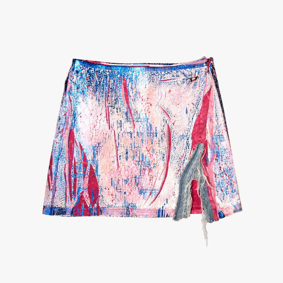 Metallic Printed Skirt