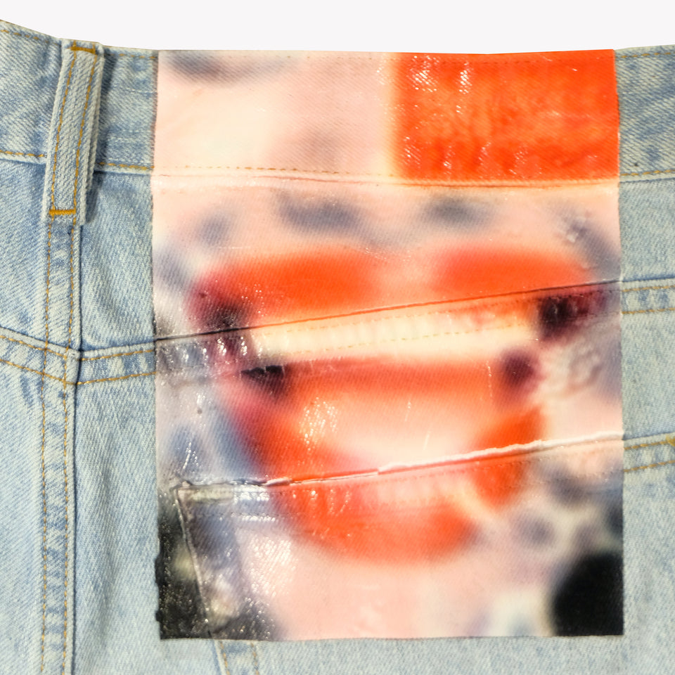 WIDE JEANS WITH FACE PRINT