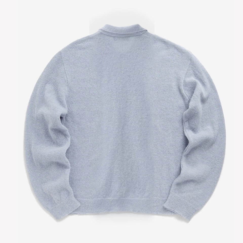 Evening Polo Blue Fuzzy Alpaca