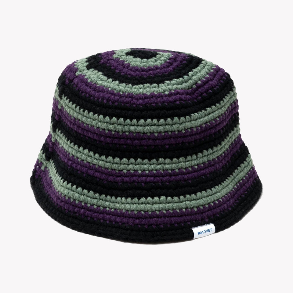 Stripe Knitted Bucket Hat