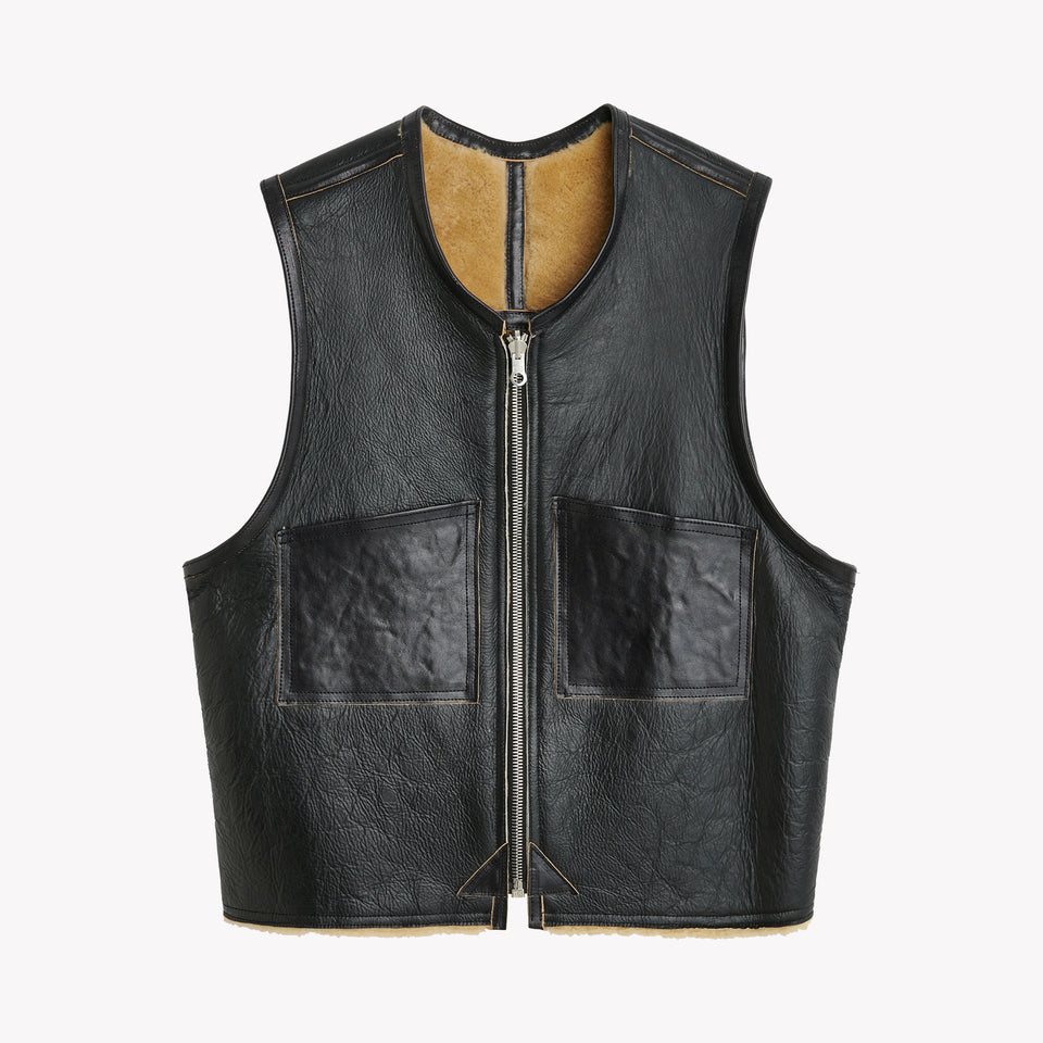 REVERSIBLE SHEARLING VEST