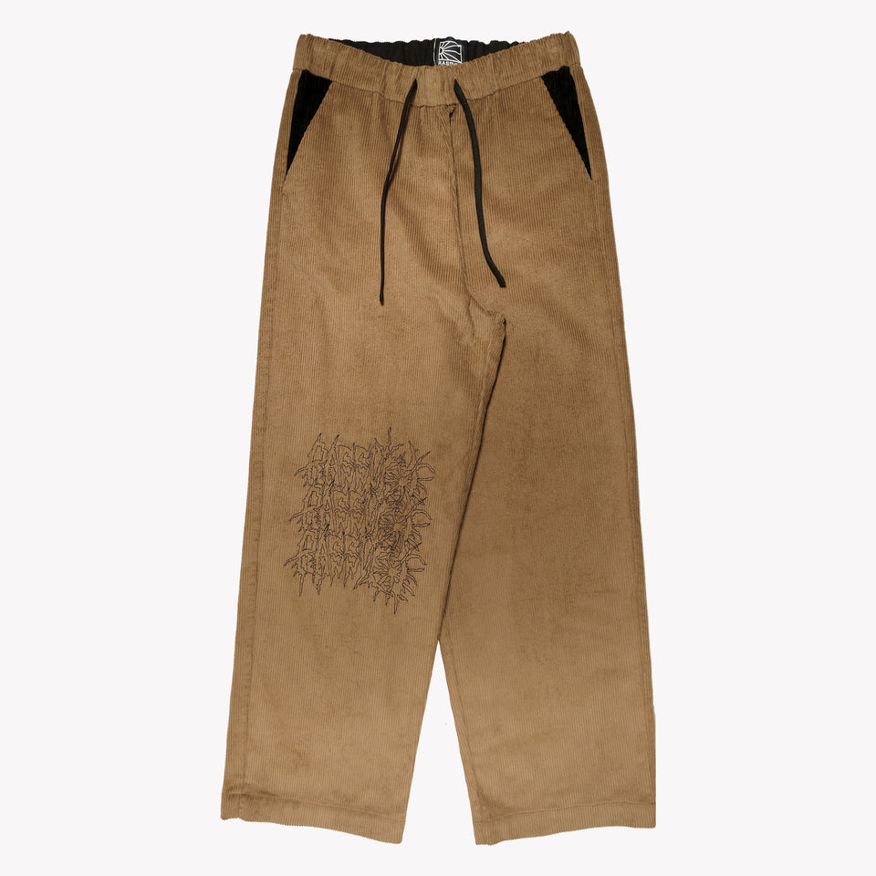 EMBROIDERED CORDUROY TROUSERS