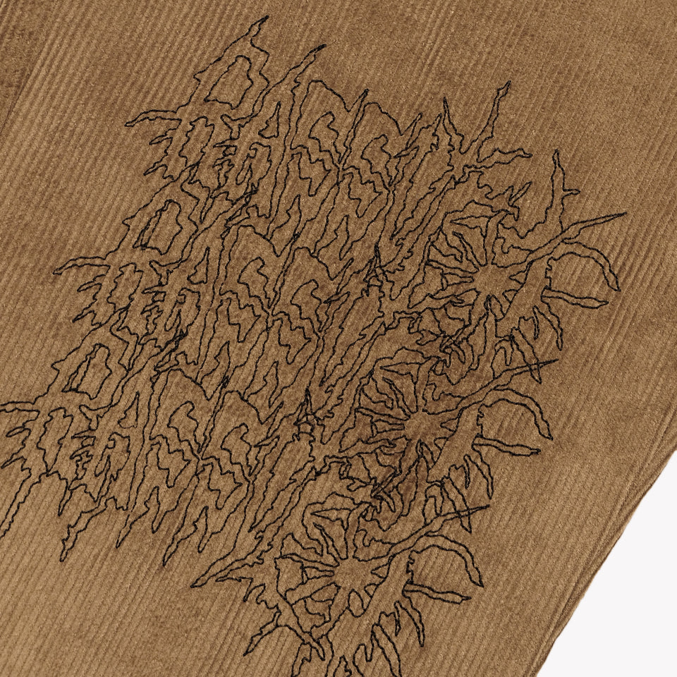 EMBROIDERED CORDUROY TROUSERS