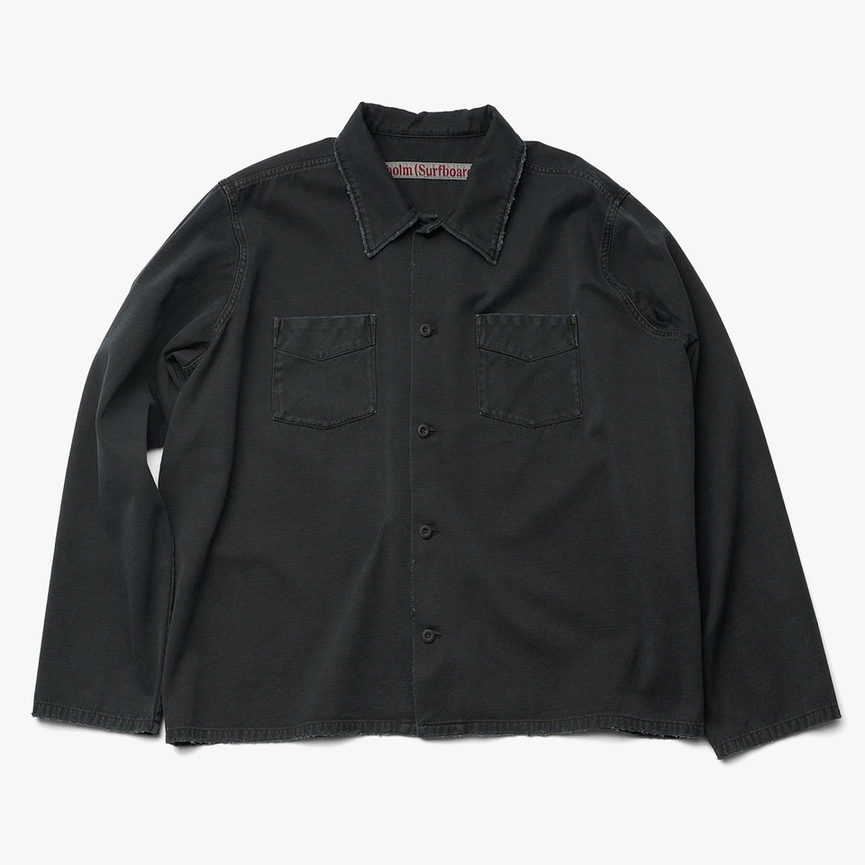 Garment Dyed Club Overshirt Washed Black