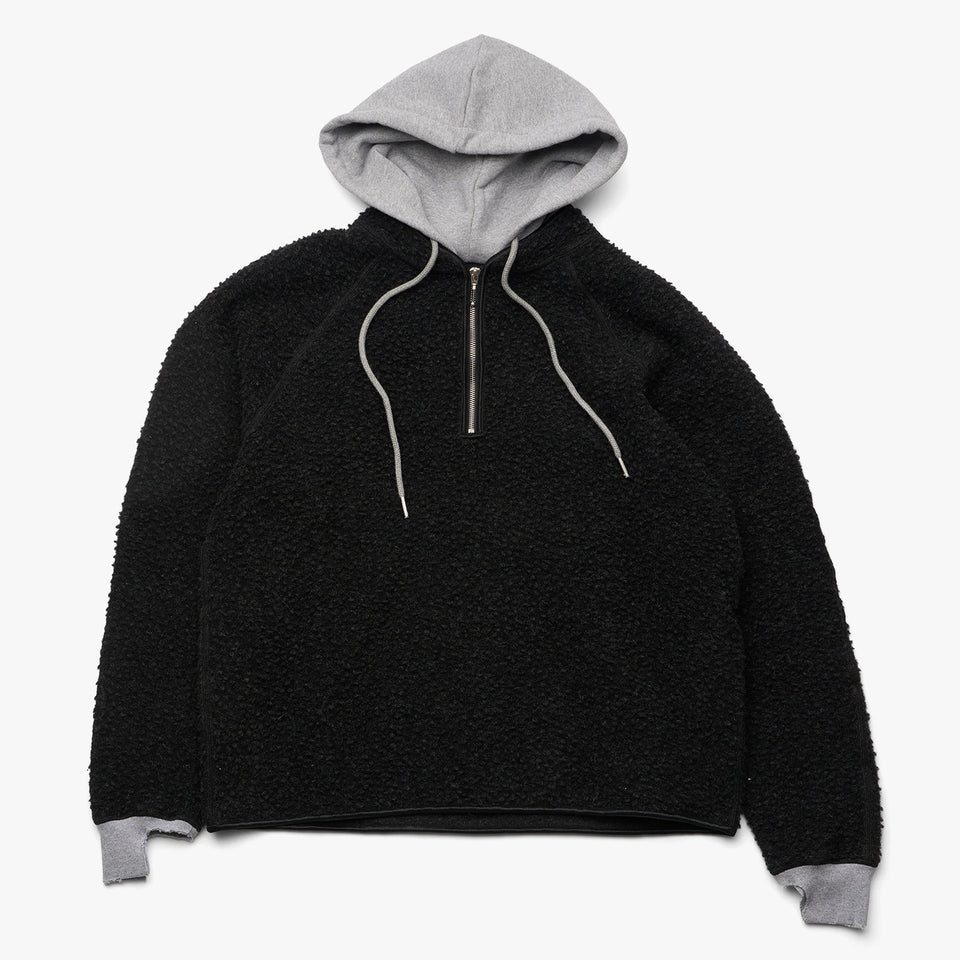 Quarter Zip Farm Hood Black
