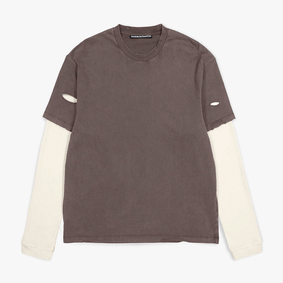 Layer Box Tee Hickory Brown / Beige