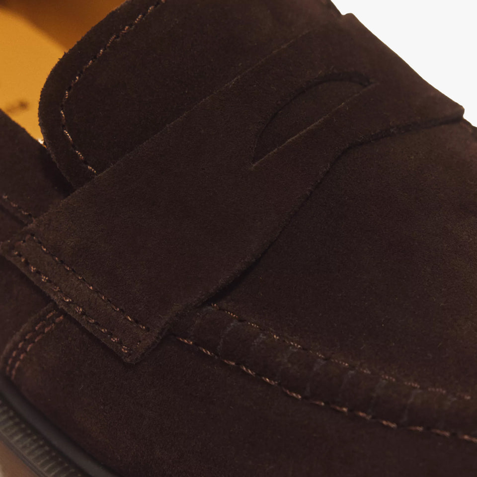 Delapre Penny Loafer Repello Calf Suede