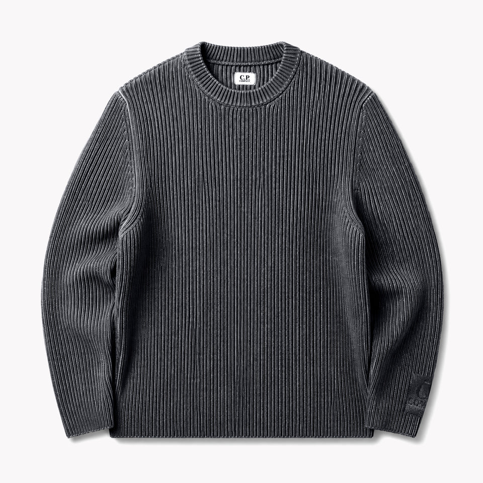 Knitwear Crewneck Cotton Chenille Raven Dark Grey