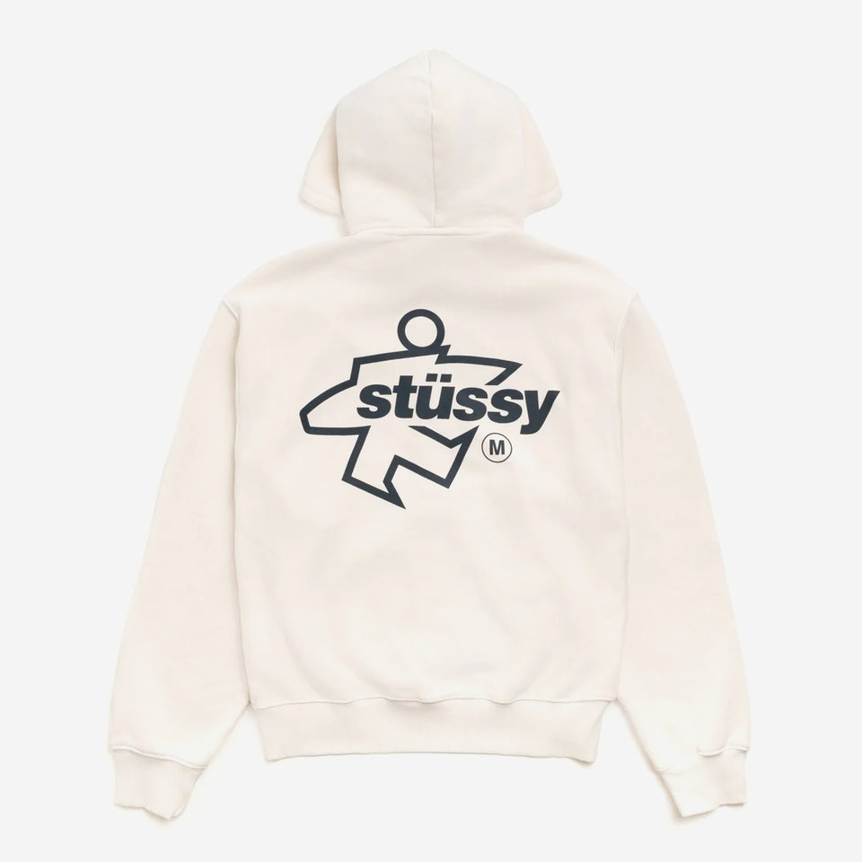 Surf Size Gar. Dyed Zip Hood Bone