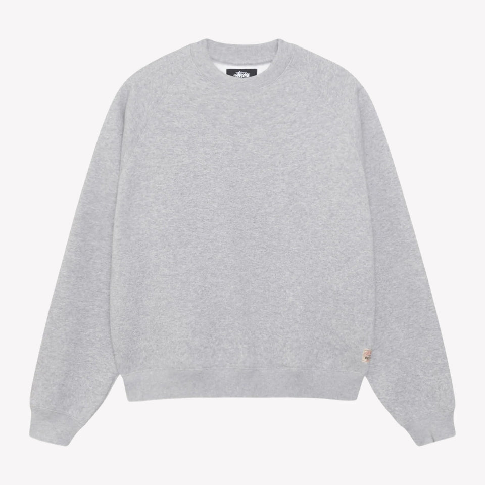 Fleece Raglan Crew Heather Grey