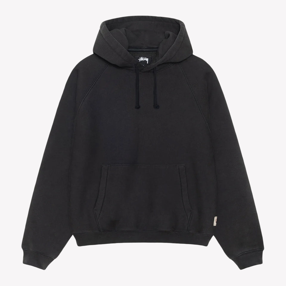 Fleece Raglan Hood Washed Black