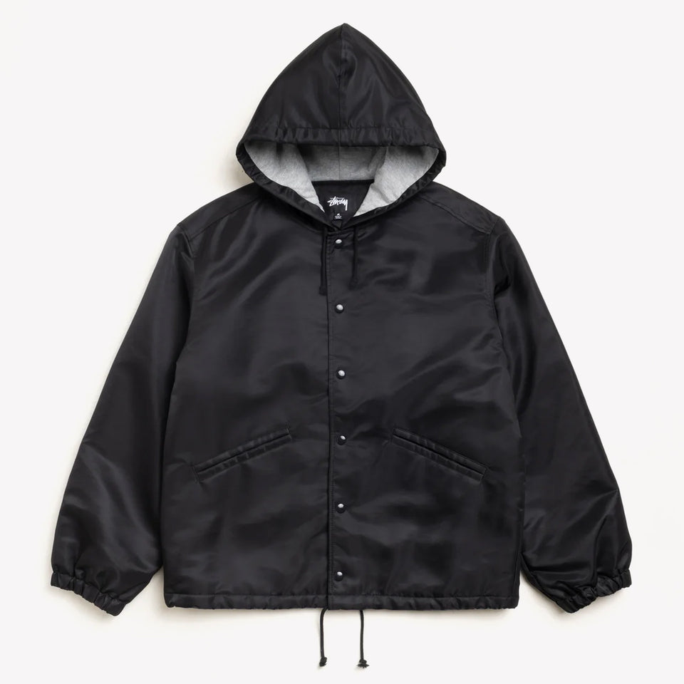 Hooded Coaches Jacket Black