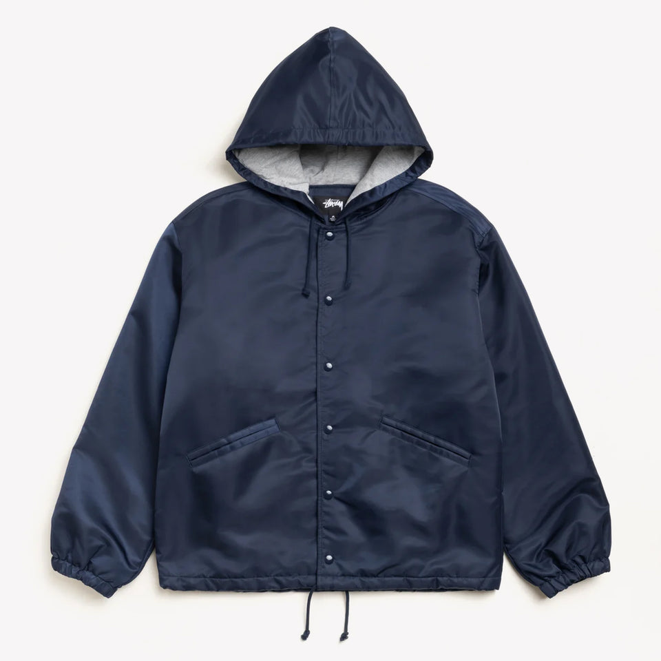 Hooded Coaches Jacket Navy