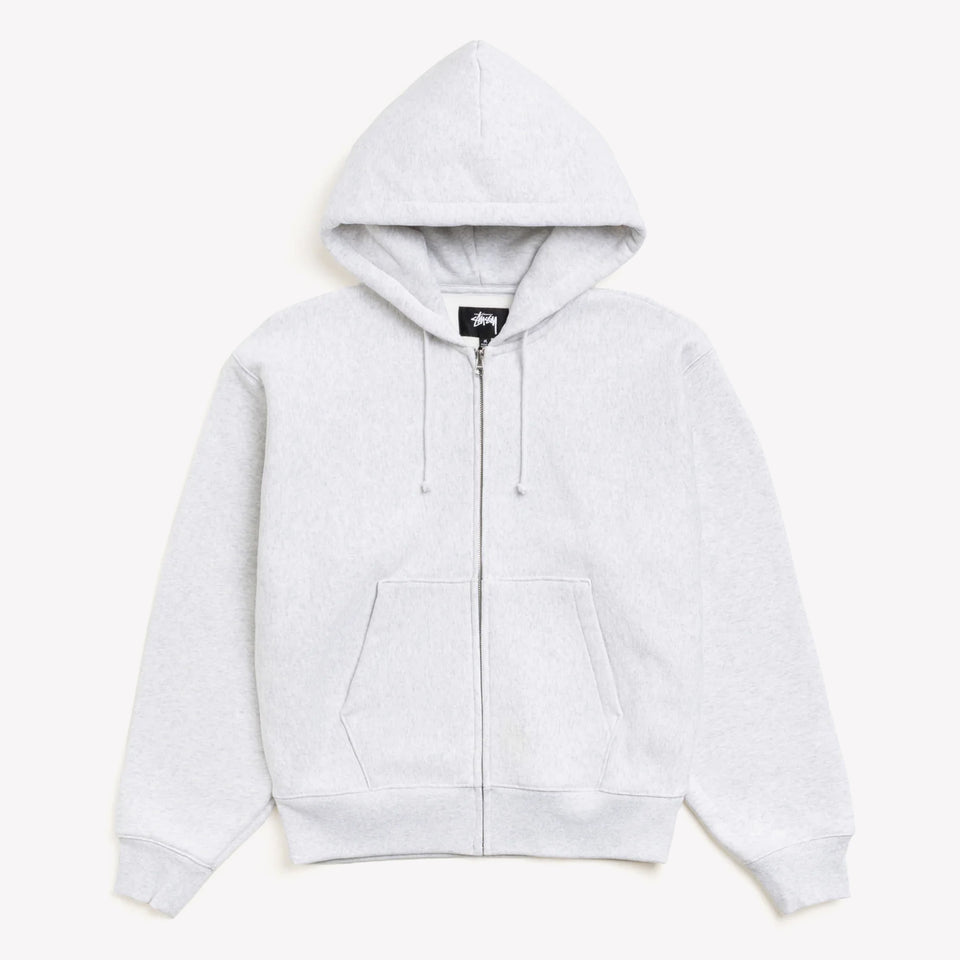 Basic Diamond Zip Hood Ash Heather