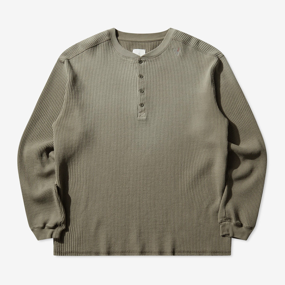 Bee Sun Faded Organic Waffle Serafino Long Sleeve