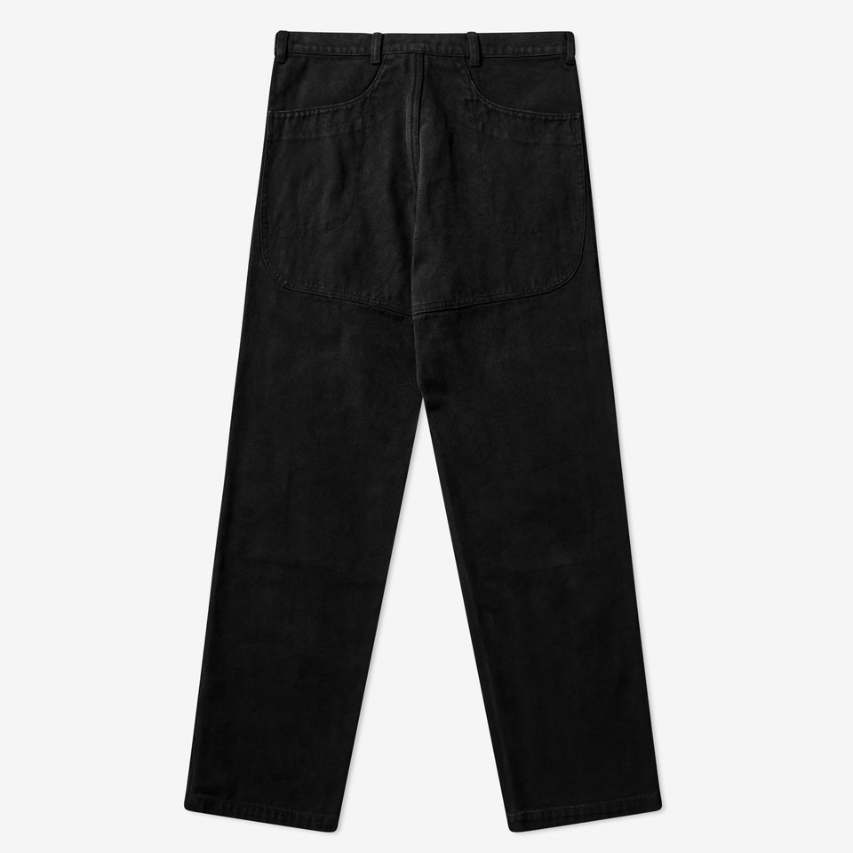 Formes Double Knee Washed Canvas Pants Black