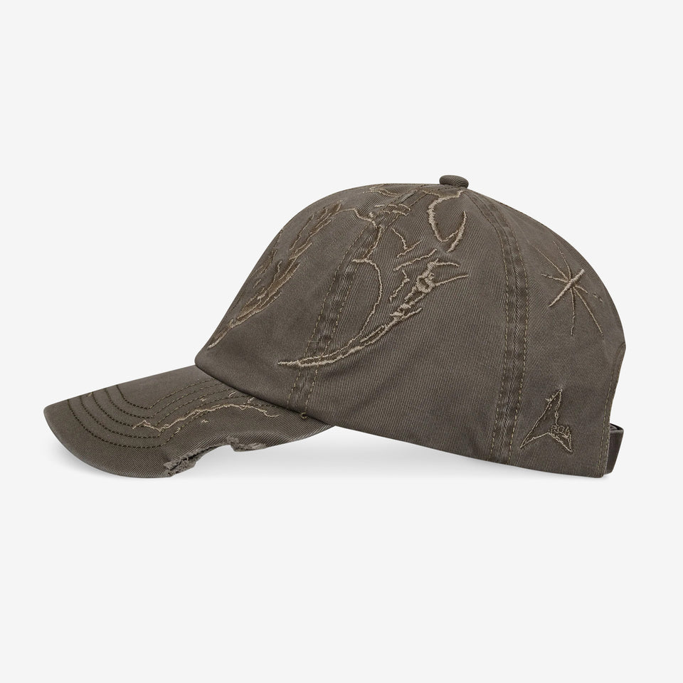 Ryli Embroidered 6 Panel Cap Sage Green
