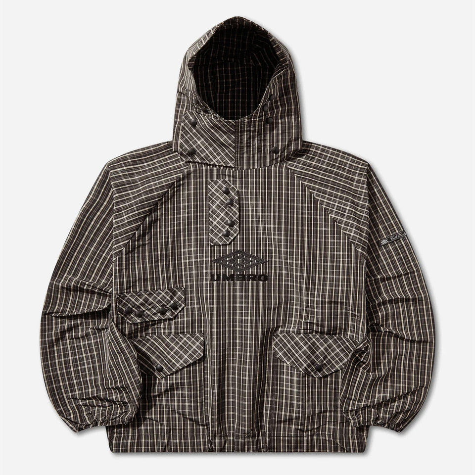 Check Smock Anorak Beige Dark Brown