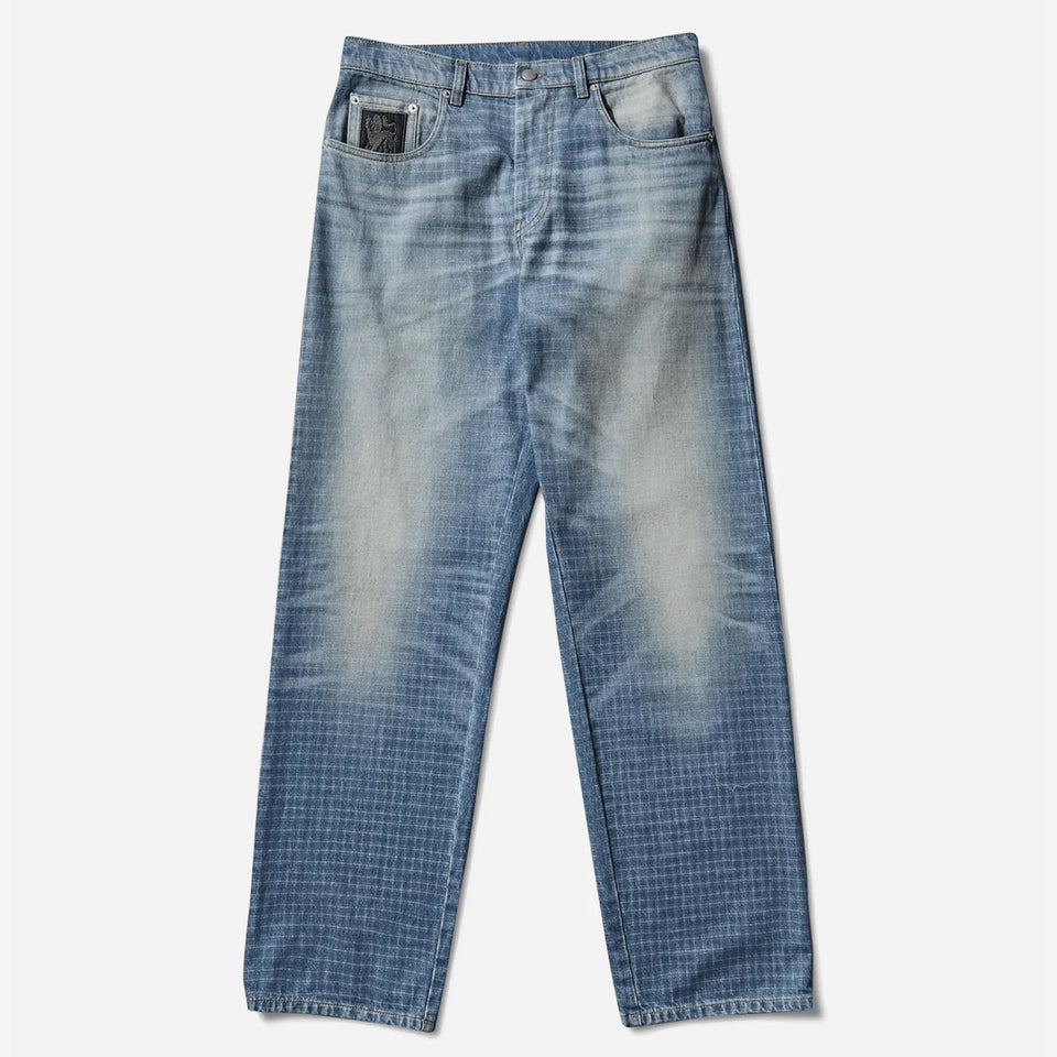 Checked Jeans Blue