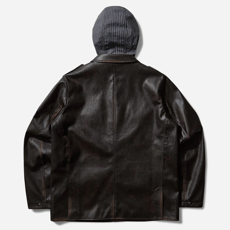 Eco Leather Jacket Brown