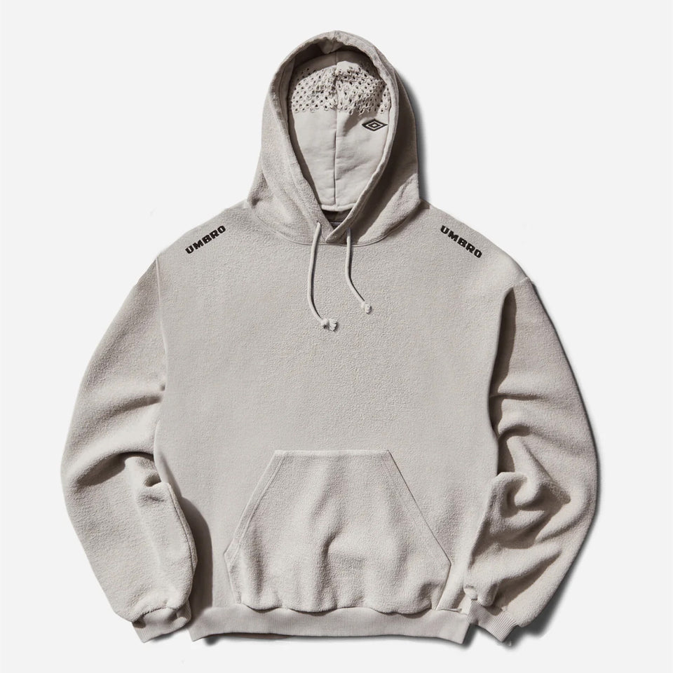 Lasered Masked Hoodie Light Grey
