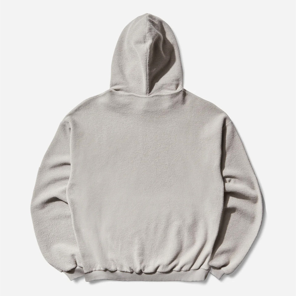 Lasered Masked Hoodie Light Grey