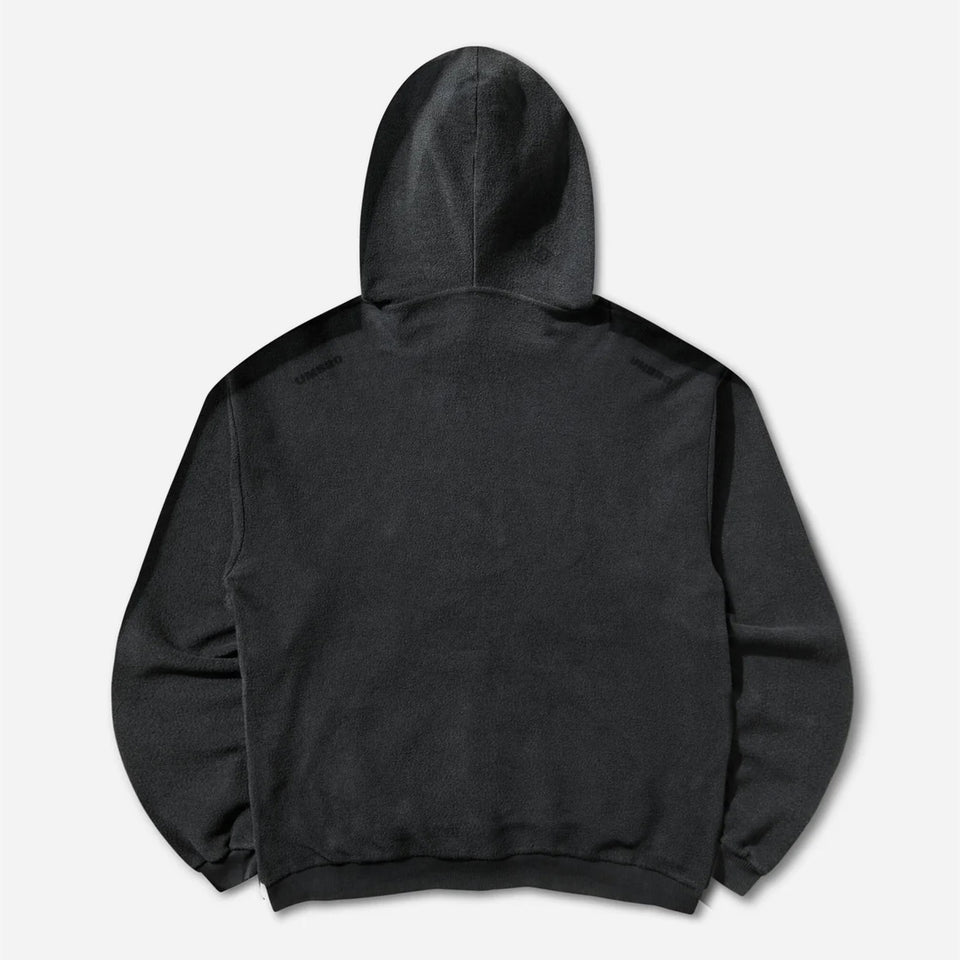 Lasered Masked Hoodie Washed Black