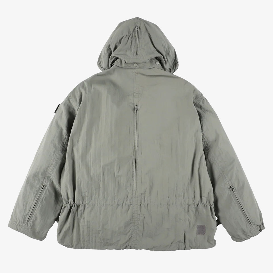 Crushed Nylon Full Pack Jacket Grey