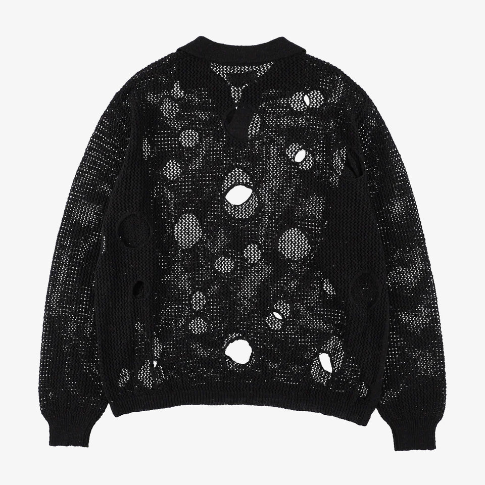 Hole Knit Skipper Black