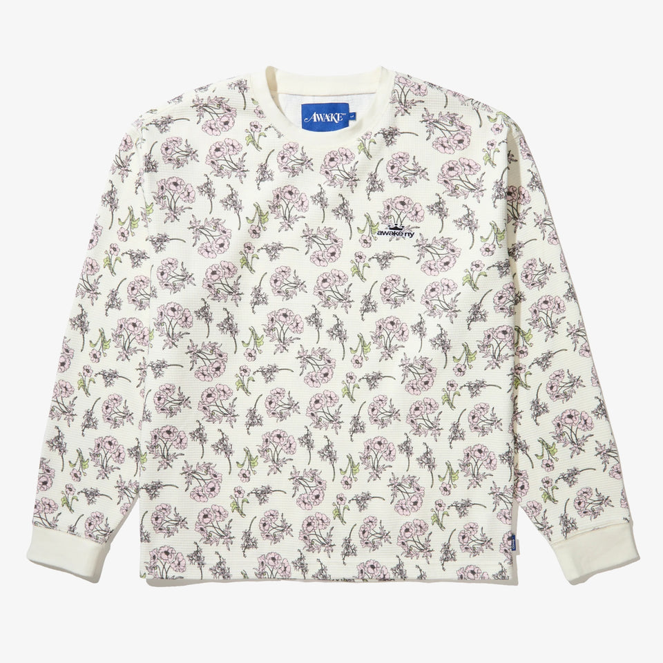 Floral Thermal White