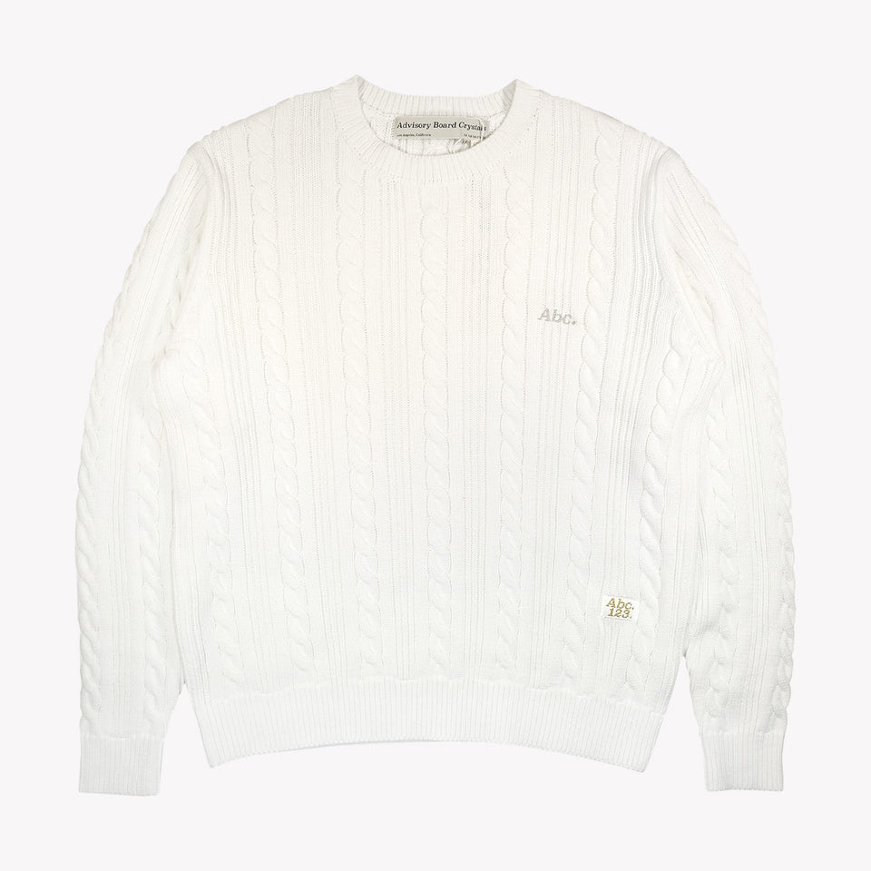 CHAINLINK KNITTED CREWNECK WHITE