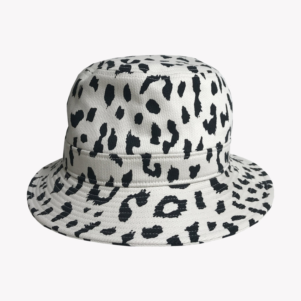 LEOPARD COTTON HAT WHITE