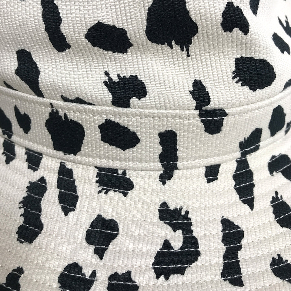 LEOPARD COTTON HAT WHITE